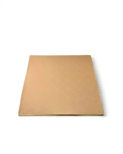 Kvadratinis torto padėklas, auksinė spalva, 12mm, 30cm.