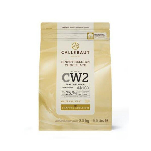 Baltasis šokoladas Callebaut WHITE CALLETS(25,9%), 500g