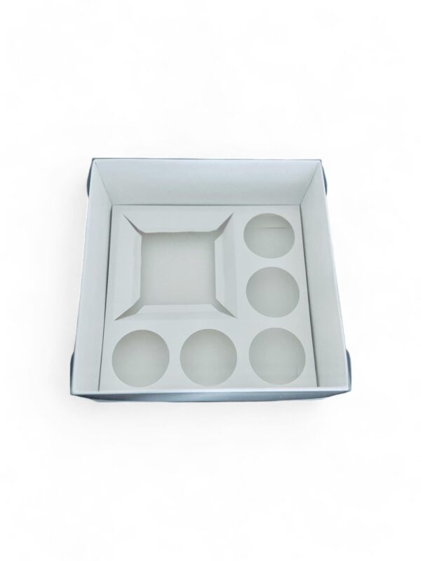 Bento torto ir keksiukų komplekto dėžė 23x23x10cm, 1vnt