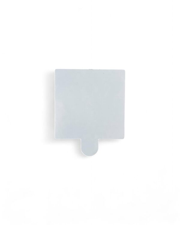Kvadratiniai padėkliukai baltos spalvos, 7,5cm, 100vnt