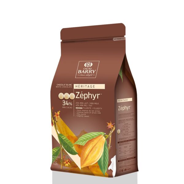 Baltasis šokoladas Zephyr (34%), 1kg