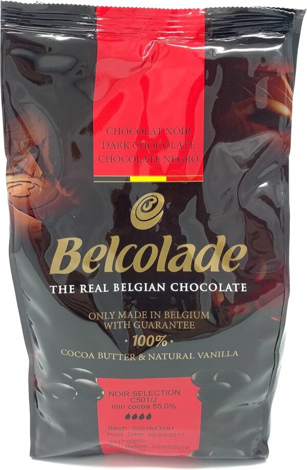 Juodasis šokoladas Belcolade (55%), 1kg