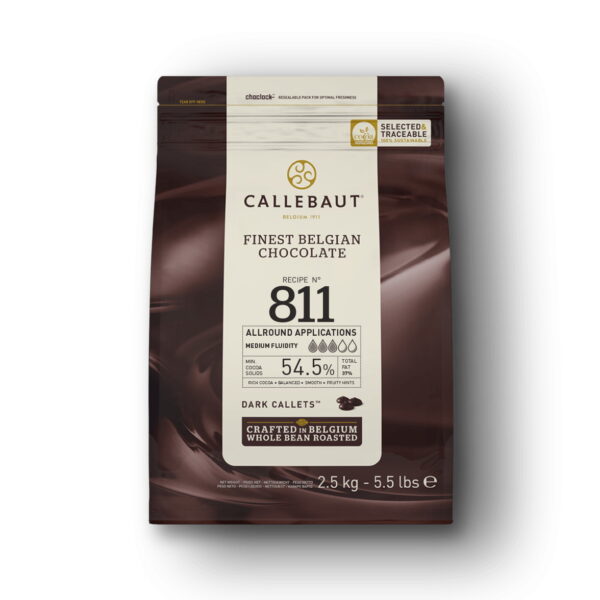 Juodasis šokoladas Callebaut Dark Callets (54,5%), 1kg