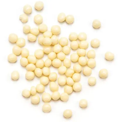Traškūs baltojo šokolado perliukai, 50g