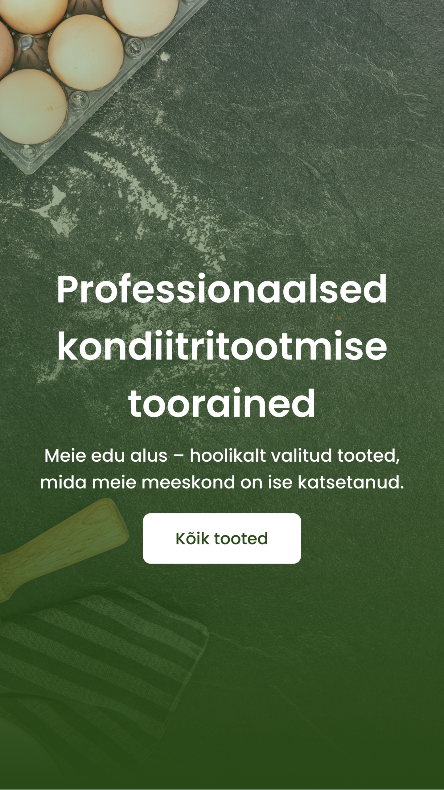 Professionaalsed kondiitritoormaterjalid