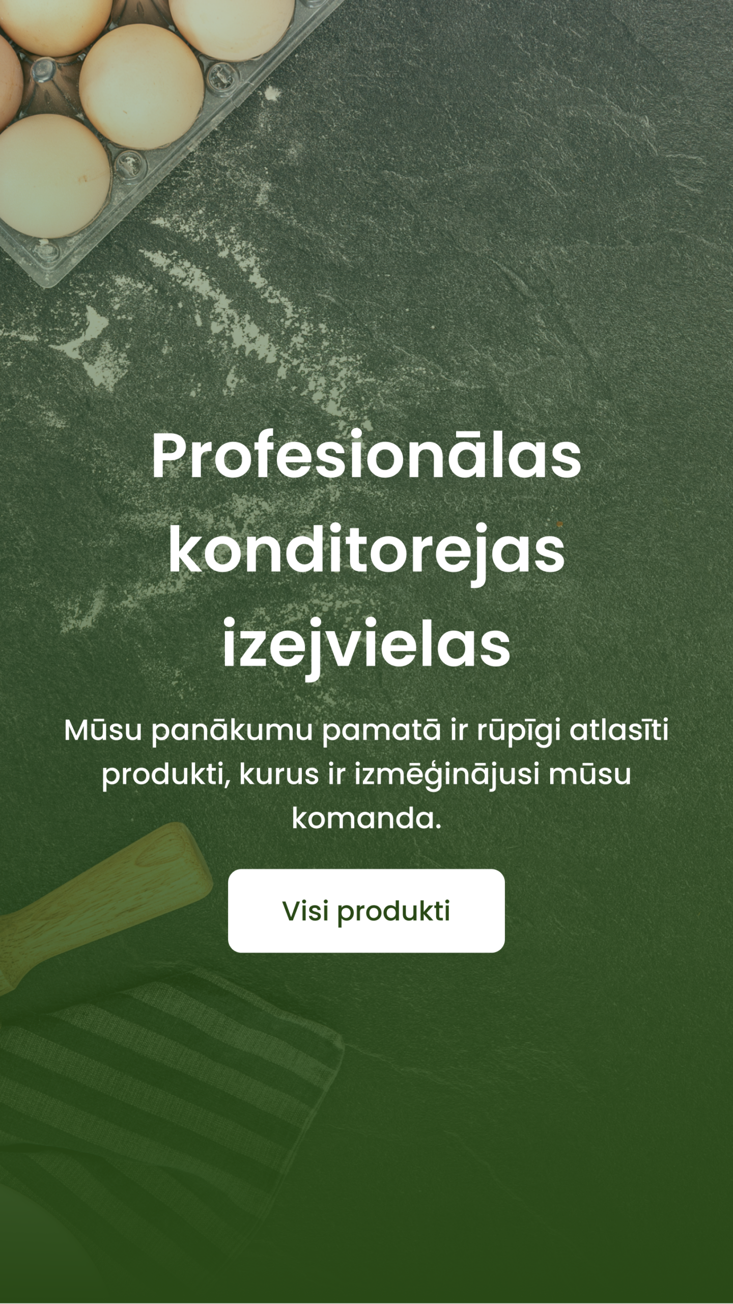 Profesionālas konditorejas izejvielas