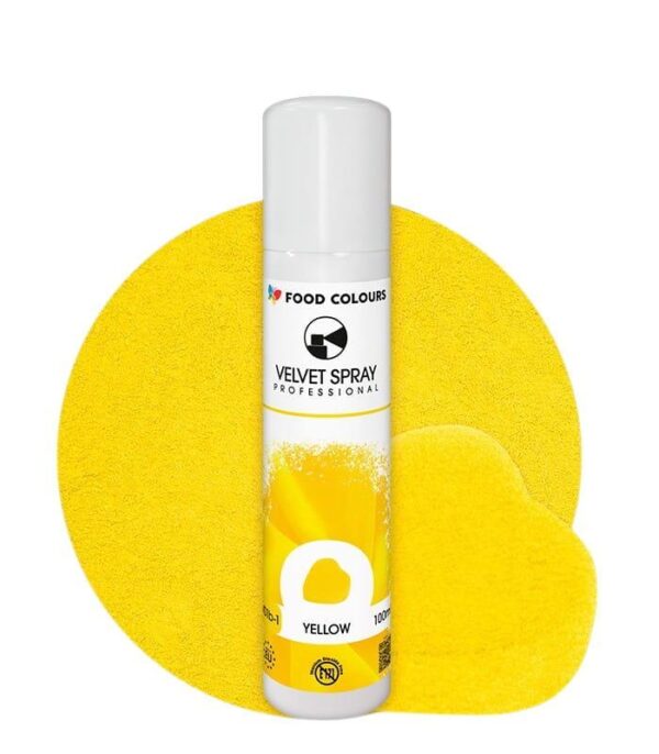 Purškiamas veliūras Velvet spray geltonos spalvos, 100ml
