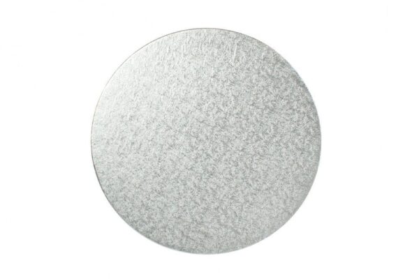 Apvalus sidabrinis torto padėklas 12mm storio, 25cm